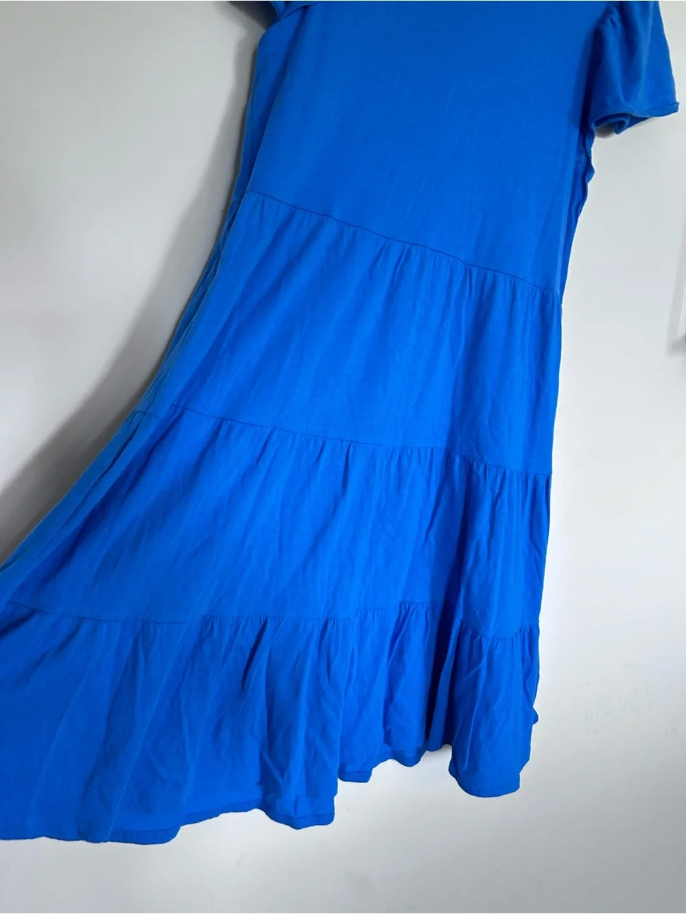 J.Crew 100% Cotton Blue Knit Broken In Jersey Mini Dress Size XS